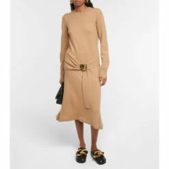 JW Anderson Bucked Wool Midi Dress