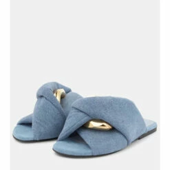 JW Anderson Chain Twist Denim Sandals 10 JW Anderson Chain Twist Denim Sandals -Proenza Schouler Discount Store unnamed file 126