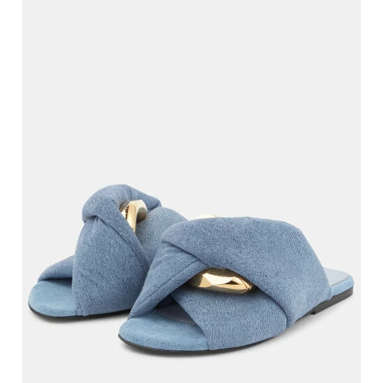 JW Anderson Chain Twist Denim Sandals 6 JW Anderson Chain Twist Denim Sandals - Image 4