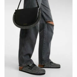 JW Anderson Crystal-embellished Suede Slippers -Proenza Schouler Discount Store unnamed file 192