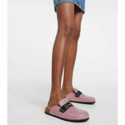 JW Anderson Crystal-embellished Suede Slippers -Proenza Schouler Discount Store unnamed file 256