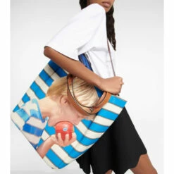 JW Anderson Printed Leather-trimmed Tote Bag