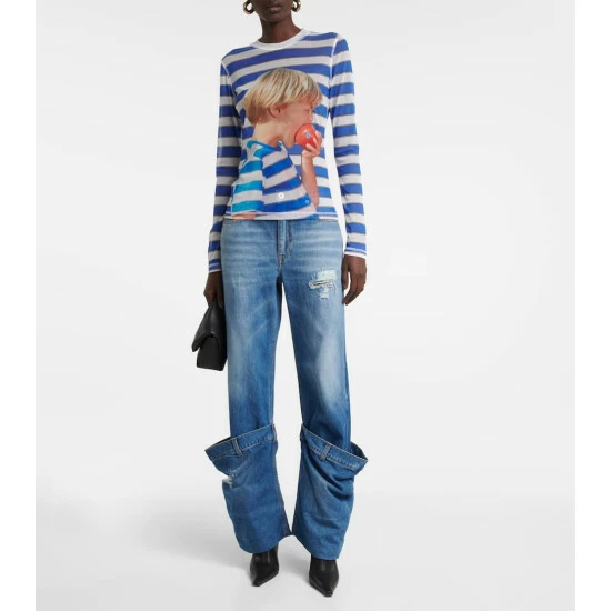 JW Anderson Printed Long-sleeved Mesh Top 3 JW Anderson Printed Long-sleeved Mesh Top