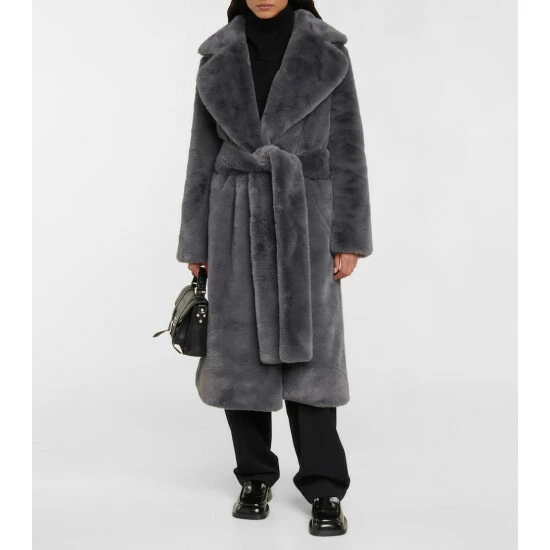 Proenza Schouler White Label Belted Faux Fur Coat 3 Proenza Schouler White Label Belted Faux Fur Coat