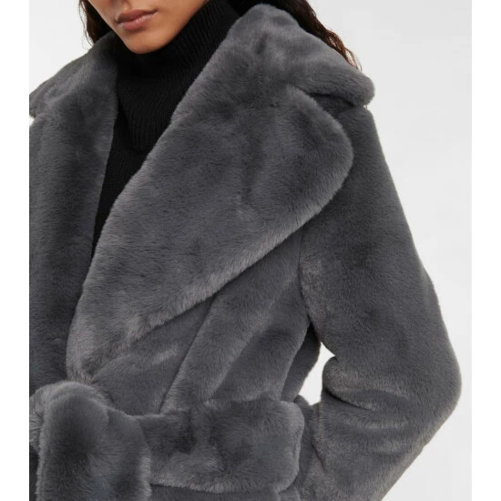 Proenza Schouler White Label Belted Faux Fur Coat 5 Proenza Schouler White Label Belted Faux Fur Coat - Image 3