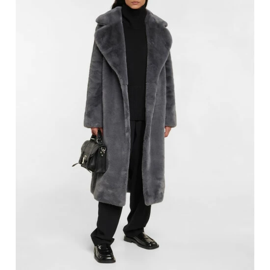 Proenza Schouler White Label Belted Faux Fur Coat 7 Proenza Schouler White Label Belted Faux Fur Coat - Image 5