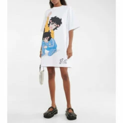 JW Anderson X Run Hany Oversized Printed Cotton T-shirt
