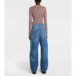 JW Anderson Twisted Embroidered Wide-leg Jeans -Proenza Schouler Discount Store unnamed file 555