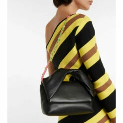 JW Anderson Twisted Midi Leather Shoulder Bag