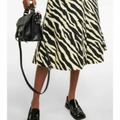 Proenza Schouler White Label Zebra-print Cotton Midi Dress -Proenza Schouler Discount Store unnamed file 627