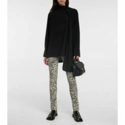 Proenza Schouler Zebra Jacquard Skinny Pants