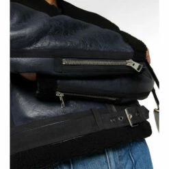 JW Anderson Shearling-trimmed Leather Biker Jacket -Proenza Schouler Discount Store unnamed file 677