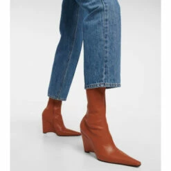 JW Anderson Wedge Faux Leather Ankle Boots -Proenza Schouler Discount Store unnamed file 682