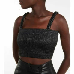 Proenza Schouler White Label Faux Leather Crop Top -Proenza Schouler Discount Store unnamed file 705