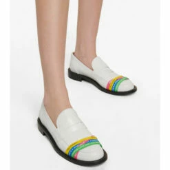 JW Anderson Elastic-trimmed Leather Loafers -Proenza Schouler Discount Store unnamed file 714