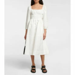 Proenza Schouler White Label Cotton Poplin Midi Dress