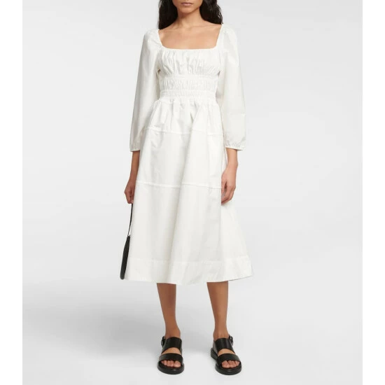 Proenza Schouler White Label Cotton Poplin Midi Dress 3 Proenza Schouler White Label Cotton Poplin Midi Dress