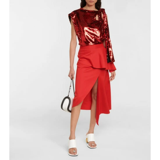 JW Anderson Asymmetric Peplum Midi Skirt 3 JW Anderson Asymmetric Peplum Midi Skirt