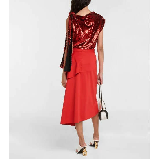 JW Anderson Asymmetric Peplum Midi Skirt 4 JW Anderson Asymmetric Peplum Midi Skirt - Image 2