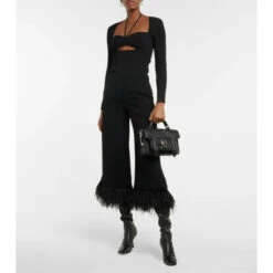 Proenza Schouler Feather-trimmed Crêpe Culottes