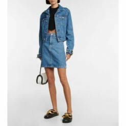 JW Anderson Chain-detail High-rise Denim Miniskirt