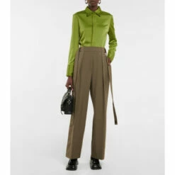 Proenza Schouler Cutout High-rise Wool-blend Pants
